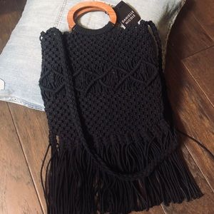 Danielle Nicole Macramé Handbag NWT
